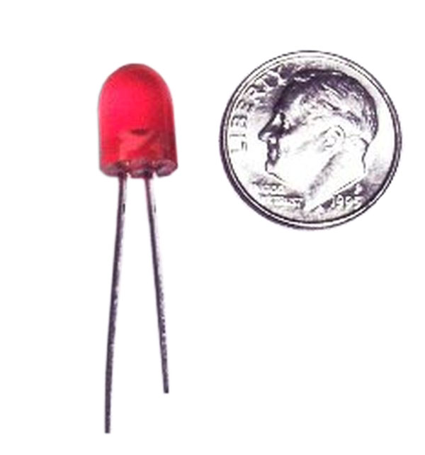 7.5mm Red LED Flangeless 4/Pkg - Click Image to Close